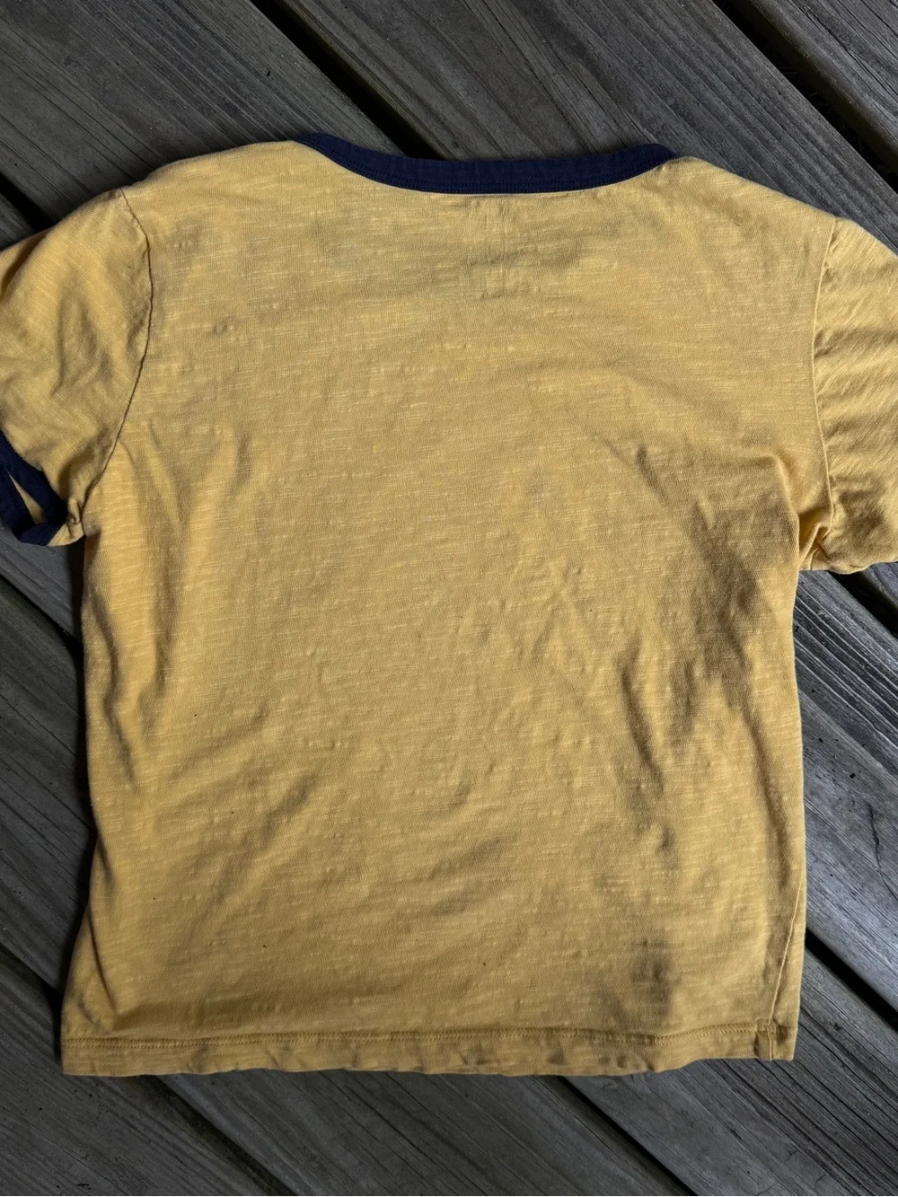 Gymboree Boys Keepin It Old School Graphic Ringer Tee Mustard Yellow Size M 7-8